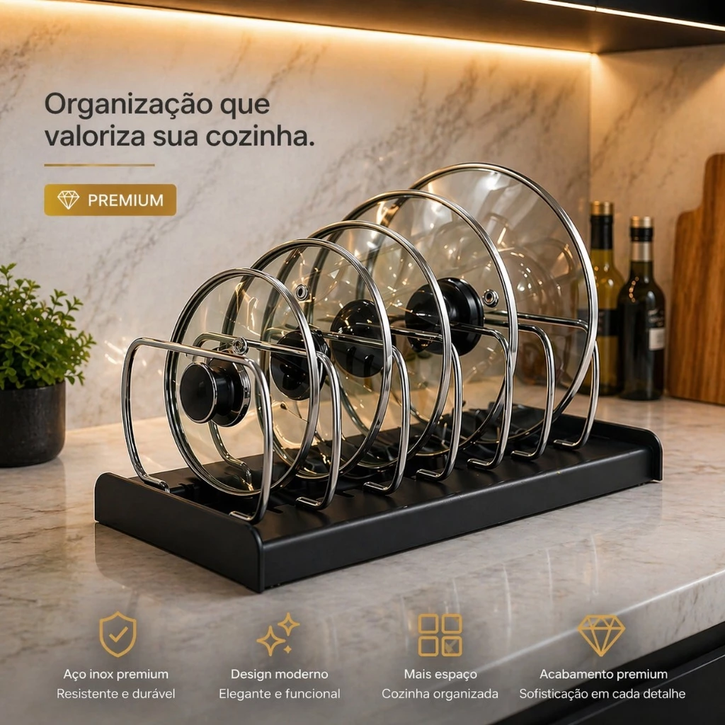 Organizador Suporte Tampa 7 divisórias